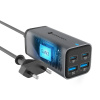 AppleMix 100W nabíjačka / EÚ adaptér FORCELL F-energy - GaN - 2x USB-C + 2x USB-A - sivá