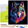 Maľovanie podľa čísel ČIERNE PLÁTNO Vlk Obrázky Na Maľovanie Podľa Čísel