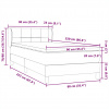 vidaXL Posteľný rám boxsping s matracom ružový 90x220 cm zamat - Ružová - 246502-261627