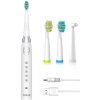 FairyWill FW-508, Sonická zubná kefka s hlavicami, biela 508white-5 modes