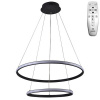 NEDES J4307/B Závesné LED svietidlo 75W, 3000K-6500K, 6100lm, IP20, diaľk.ovládač, stmievanie, čierna