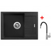 Granitový drez Sinks RAPID 580 Granblack + drezová batéria FLEXIA