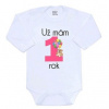 Body s potiskem New Baby Už mám rok růžové