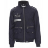 PAYPER PHANTOM 000192-0049 / Pánska zateplená bunda s kapucňou v golieri - navy blue XXXL