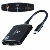 Gembird Adaptér USB-C na 2 x HDMI 4K 60 Hz čierny