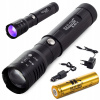 Bailong UV LED baterka + tester na klimatizáciu krvi (Taktická baterka Bailong Zoom Cree XP-E Q5 UV LED)