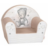 Baby Nellys Detské kresielko / pohovka Lux teddy star béžové