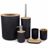 Sada kúpeľňových doplnkov RETOO 6-dielna, béžová a čierna
