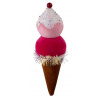 Dekorácia MagicHome Vianoce Candy Line, zmrzlina, červená, závesná, 16 cm