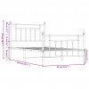 vidaXL Kovový rám postele s čelom a podnožkou čierny 80x200 cm - Čierna - 183239-117260