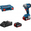 Bosch Akumulátorový rázový uťahovač GDS 18V-350, kufor, 2x aku 4 Ah 06019M5021