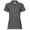 Polokošeľa dámska Fruit of the Loom Lady-Fit Premium Polo - svetlo čierna, XXL