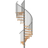 Minka STAIRS Kombinované točité schodisko Spiral Smart buk/sivá pr. 140 cm