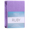 Froté prestieradlo s gumou AmeliaHome Ruby fialové, veľkosť 80-90x200+30