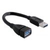 USB predlžovací kábel Delock 82776 čierny 0,15 m (DL82776)