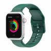 AppleKing jednofarebný silikónový remienok pre Apple Watch 42mm / 41mm / 40mm / 38mm - tmavozelený - možnosť vrátiť tovar ZADARMO do 30tich dní