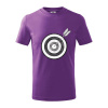 Terč na lukostreľbu - Tričko detské bavlnené - 104-110cm / 3-4 roky ( Fialová )
