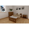 Posteľ masív Nika 90 x 200 cm zvýšená - DUB + matrace Super-flex + rošt ZADARMO