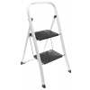 Homestyling Schůdky ocelové 2 nášlapy bílá / černá KO-C80001220