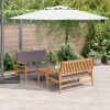 zahrada-XL Súprava záhradných pohoviek 3 pcs Hnedá 120 x 65,5 x 79 cm 3325230