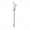 Hansgrohe Crometta - Sprchová sada Vario so sprchovou tyčou 90 cm, biela/chróm 26536400