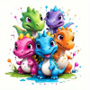 CUKROVÁ TLAČ Jedlý obrázok na tortu DINOSAURY JURASSIC + POSTAVY MENO 87