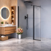 Sprchová zástena walk-in Sanovo Easy BLACK plus 110+50x200 cm (EASBP_11050C)