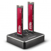 AXAGON ADSA-M2C USB-C 3.2 Gen 2 – 2× M.2 NVMe SSD CLONE MASTER dokovacia stanica ADSA-M2C