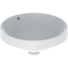 GEBERIT VariForm okrúhle zápustné umývadlo bez otvoru, s prepadom, priemer 400 mm, biela, 500.700.01.2