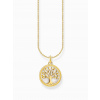 Thomas Sabo KE2220-427-39-L45V Gold-plated necklace w. tree of love pendant