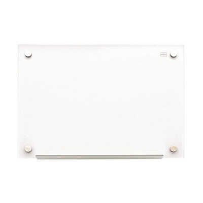 Sklenená magnetická tabuľa, 60x45 cm, NOBO "Diamond", biela