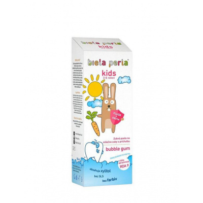 Biela perla Detská zubná pasta kids bubble gum, 3 – 6 rokov 50 ml