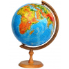 Fyzická guľa 32 cm drevená základňa (Globe 320 Fyzické - drevo - ideálne pre darček)