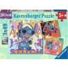 RAVENSBURGER Puzzle Disney: Stitch 3x49 dielikov
