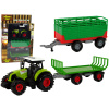LEAN TOYS Traktor s prívesom – zelený