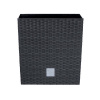Kvetináč Prosperplast Rato Low antracit 22,3 x 22,3 x 22,8 cm