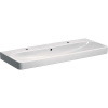 Geberit Smyle Square umývadlo 1200x480mm, s dvoma otvormi pre bat., s prepadom, biela GEB 500.253.01.1