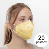 Respirátor na ochranu dýchacích ciest FFP2, (20 kusov), žltý