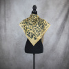 Handmade hodvábna šatka ORANŽOVÝ LEOPARD, 90 x 90cm, Vyrobené na Slovensku