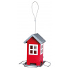 Trixie Záhradné krmítko kovové farebný domček 19x20x19 cm - červený/strieborná strecha