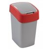 CURVER Odpadkový koš FLIP BIN 9l stříbrný/červený