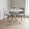 Signal Okrúhly jedálenský stôl AGIS | biely efekt mramoru