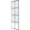 Mexen Next, 1-krídlová vaňová zástena 60 x 150 cm, 6mm číre sklo - čierny vzor, oceľová, 895-060-000-00-77-97