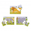 Bigjigs Toys Puzzle 3v1 Safari zvieratká