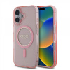 Zadný kryt Guess IML Glitter Ring MagSafe pre iPhone 16 Pink