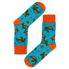 Veselé vysoké ponožky korytnačka 0549 41-43 modrá