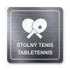 Tabuľka stolný tenis strieborná antracitová 8 x 8 cm