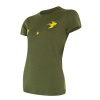 Dámske tričko SENSOR Merino Active Pt Swallow, krátky rukáv, safari green - M