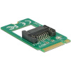 Delock sériový adaptér [1x M.2 - 1x SATA] 0 m zelená; 62876