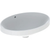 GEBERIT VariForm oválne zápustné umývadlo bez otvoru, s prepadom, 550 x 400 mm, biela, 500.716.01.2